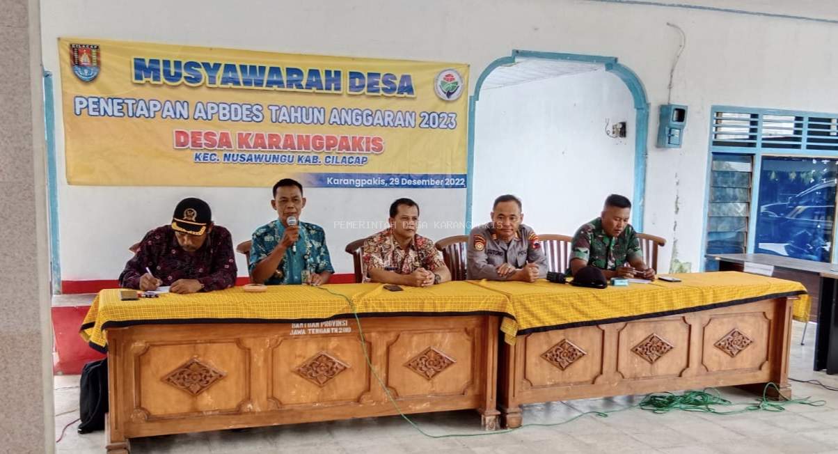 Musyawarah Desa Penetapan APB Desa Tahun Anggaran 2023 Desa Karangpakis